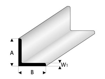ASA Winkelprofil 1,5x1,5x330 mm (5 Stück)