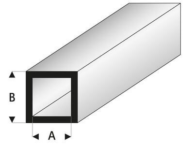 ASA Quadratisches Rohr 2x3x330 mm (5 Stück)