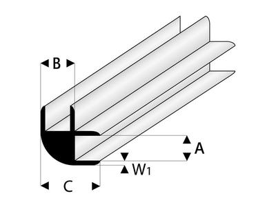 ASA Eck Verbindungs Profil 1x1000 mm