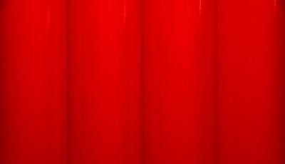 Oracover Bespannfolie Bügelfolie floureszierend rot (Breite 600 mm, Länge 0,5 lfm)
