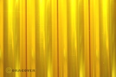 Oracover Bespannfolie Bügelfolie transparent gelb (Breite 600 mm, Länge 0,5 lfm)