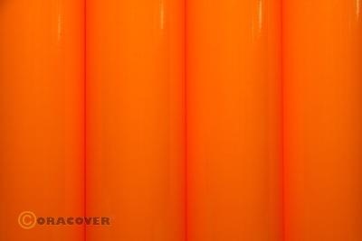 Oracover Bespannfolie Bügelfolie floureszierend signalorange (Breite 600 mm, Länge 0,5 lfm)