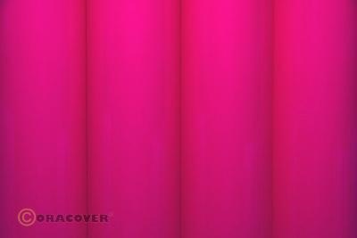 Orastick selbstklebende Bügelfolie Bespannfolie Klebefolie floureszierend pink (Breite 600 mm, 10m-Rolle)