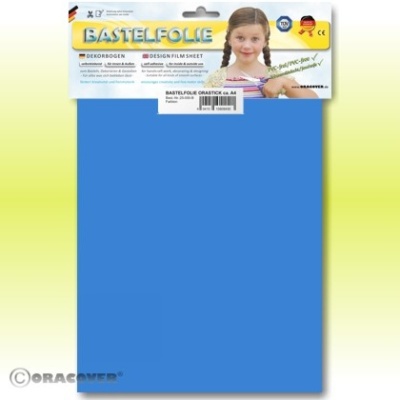 Bastelfolie fluoreszierend blau (ca. A4)