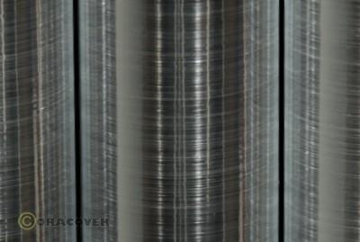 Orastick selbstklebende Bügelfolie Bespannfolie Klebefolie aluminium gebürstet (Breite 600 mm, 10m-Rolle)