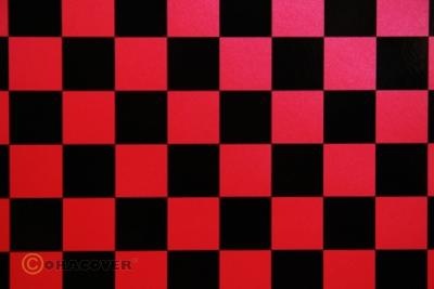 Oracover Bespannfolie Bügelfolie Fun3 perlmutt rot schwarz (Breite 600 mm, 10m Rolle)