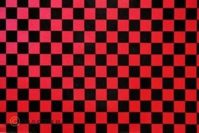Oracover Bespannfolie Bügelfolie Fun4 perlmutt rot schwarz (Breite 600 mm, 10m Rolle)