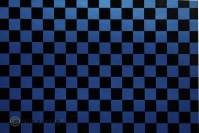 Oracover Bespannfolie Bügelfolie Fun4 perlmutt blau schwarz (Breite 600 mm, 10m Rolle)