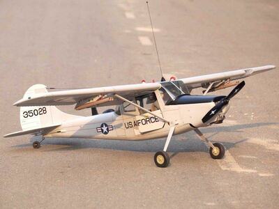 RC Flugzeug L-19 Bird Dog 55 (silber) / 1730 mm
