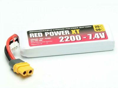 LiPo Akku Red Power XT 2200mAh 2S - 7,4V