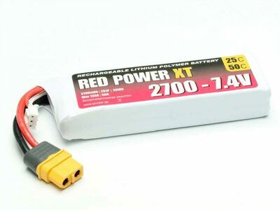 LiPo Akku Red Power XT 2700mAh 2S - 7,4V