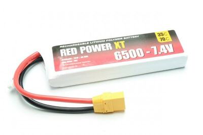 LiPo Akku Red Power XT 6500mAh 2S - 7,4V
