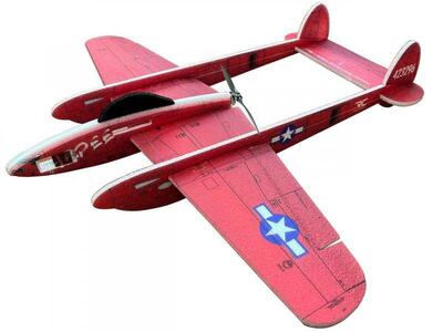 RC Flugzeug P38 Lightning (rot) Combo / 880mm