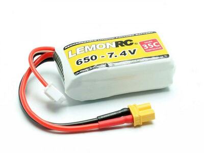 LiPo Akku LemonRC 650mAh 2S - 7,4V (35C)