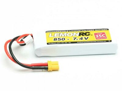 LiPo Akku LemonRC 850mAh 2S - 7,4V (35C)