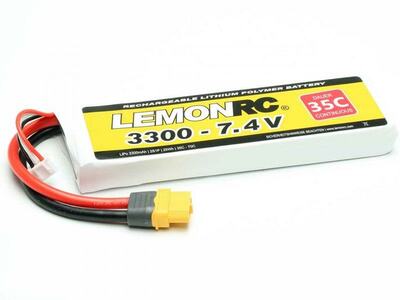 LiPo Akku LemonRC 3300mAh 2S - 7,4V (35C)