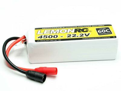 LiPo Akku LemonRC 4500mAh 6S - 22,2V (60C) AS150