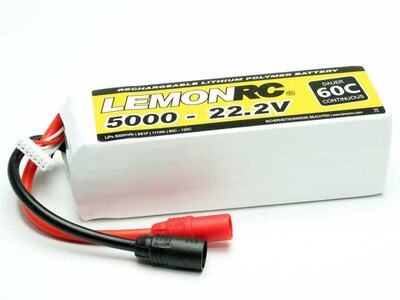 LiPo Akku LemonRC 5000mAh 6S - 22,2V (60C) AS150