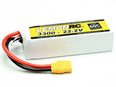 LiPo Akku LemonRC 3300mAh 6S - 22,2V (60C) XT90