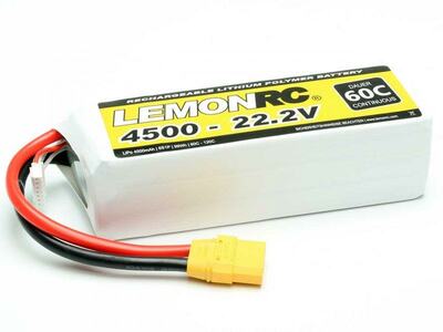 LiPo Akku LemonRC 4500mAh 6S - 22,2V (60C) XT90