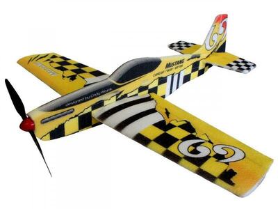RC Flugzeug Mustang (gelb) / 780 mm