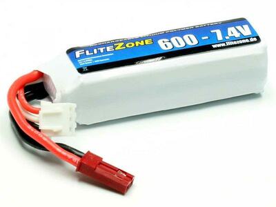 LiPo Akku FliteZone 600mAh 2S - 7,4V
