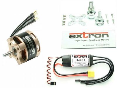 Brushless Motor EXTRON 2208/20 (1840KV) Combo Set + iQ-20 Regler