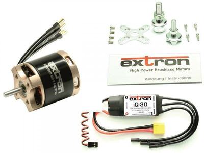 Brushless Motor EXTRON 2217/12 (1520KV) Combo Set + iQ-30 Regler