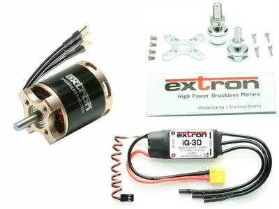 Brushless Motor EXTRON 2220/12 (1270KV) Combo Set + iQ-30 Regler