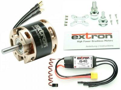 Brushless Motor EXTRON 2814/12 (1300KV) Combo Set + iQ-40 Regler