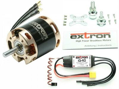 Brushless Motor EXTRON 2820/10 (1100KV) Combo Set + iQ-40 Regler