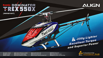 RC Helicopter T-Rex 550X Dominator Combo (DS820M/DS825M)