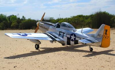 North American P-51D Charolotte´s Chariot II, 35cm³, 3pcs elt. Einziehfahrwerk (SW=180cm)
