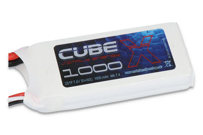 Lipo Akku X-Cube 1000mAh 2S1P 7,4V 30C/60C