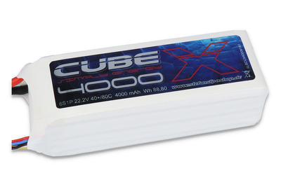 Lipo Akku X-Cube 4000mAh 6S1P 22,2V 40C/80C
