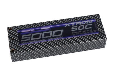 Lipo Akku Xtron 5000mAh 2S1P 7,4V 50C/100C Hardcase Steckkontakte