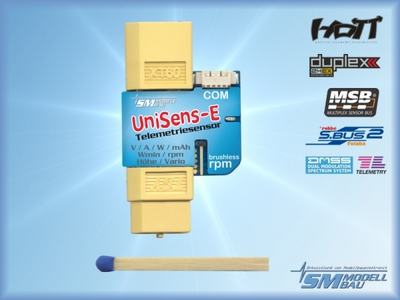 RC Telemetrie Sensor UniSens-E 140A mit XT60 Stecker