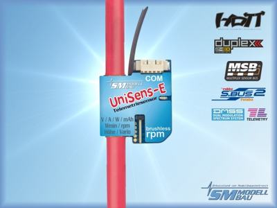 RC Telemetrie Sensor UniSens-E 140A mit 4 mm² Silikonkabel