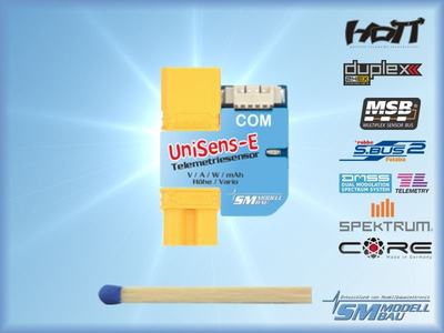 RC Telemetrie Sensor UniSens-E 55A mit XT30 Stecker