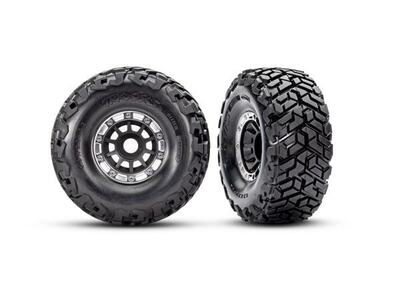Koplettrad, 2,2/3,0'', Belted schwarz/Chrome Maxx Slash (2 Stück)