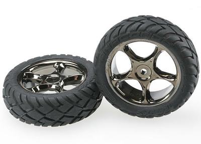 Komplettrad, 2,2", Anaconda / Tracer schwazchrom(2WD vorn) (2 Stück)