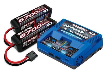 EZ-Peak Live Dual Plus-Lader (TRX2973G) + 2 x 4S Lipo 6700mAh (TRX2890X)