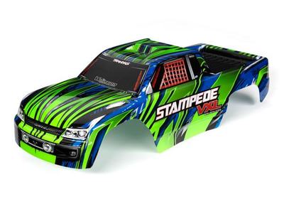 Karosserie, Stampede VXL 2WD Green & Blue Painted