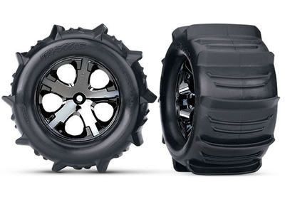 Komplettrad, 2,8", Paddle All-Star schwarz-chrom hinten TSM (2 Stück)