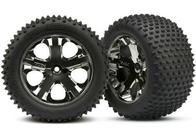 Komplettrad, 2,8", All-Star schwarzchrom, hinten TSM (2 Stück)