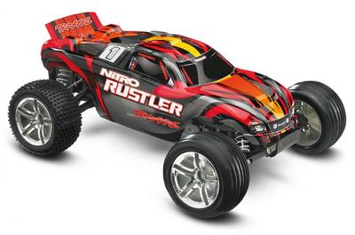 Nitro-Rustler rot 2.4GHz +12V-Lader +TSM 1/10 Stadium Truck 2WD RTR (Link-fähig)