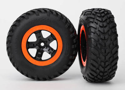 Komplettrad, 2,2"/3,0", SCT / SCT Beadlock orange (hinten)(2 Stück)
