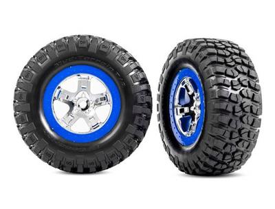 Komplettrad, 2,2"/3,0", BFGoodrich / SCT chrom-blau (hinten)(2 Stück)