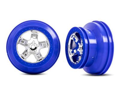 Felge, 2,2"/3,0", SCT chrom-blaut (hinten)(2 Stück)