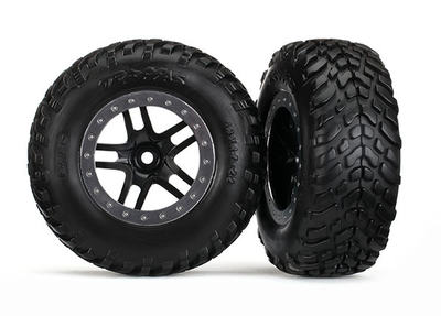 Komplettrad, 2,2"/3,0", SCT / SCT mattchrom, TSM (2WD/4WD hinten) (2 Stück)